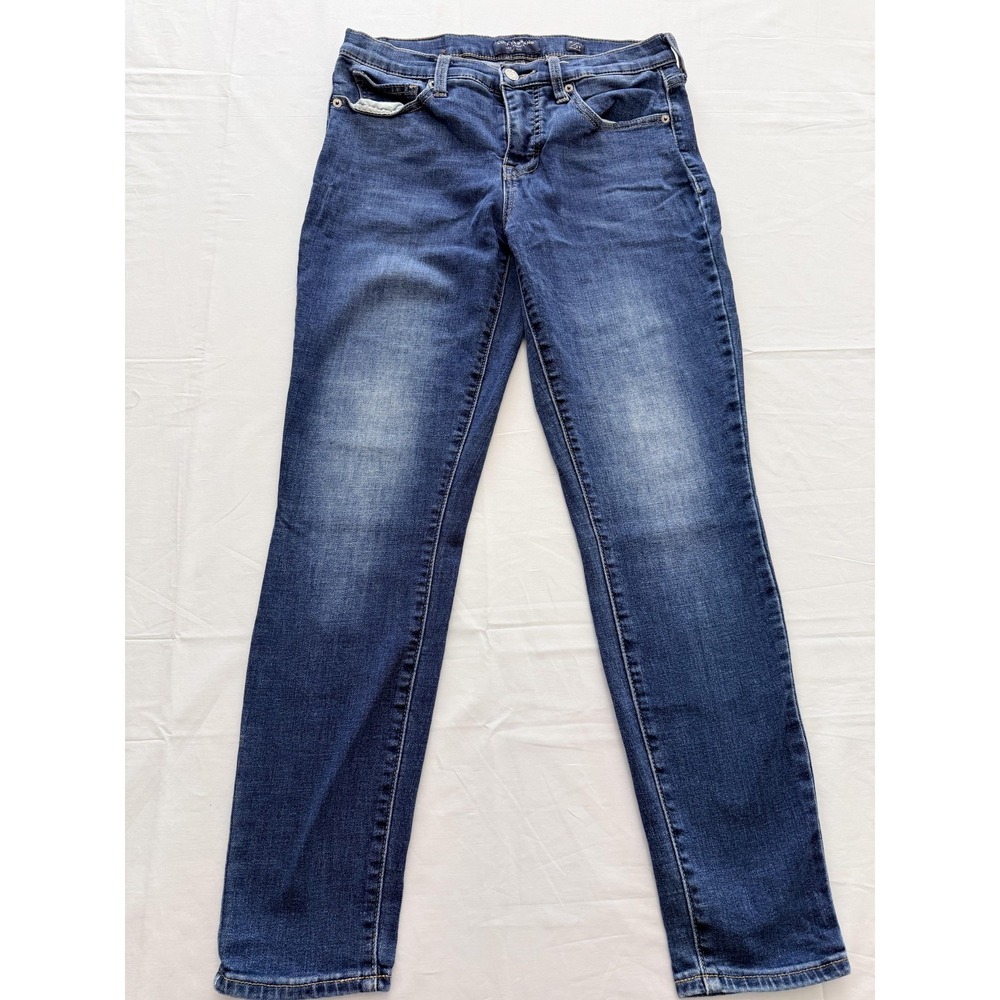 Lucky Brand Mid Rise Skinny Jeans Womens 8 Blue Med‎ Wash Slim Fit 32x29 Denim